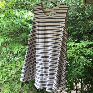 Solemio Striped Sleeveless Dress/tunic